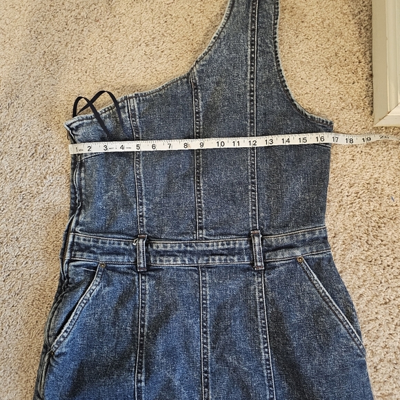 Retrofete One-Shoulder Denim Dress - Blue - Picture 6 of 7